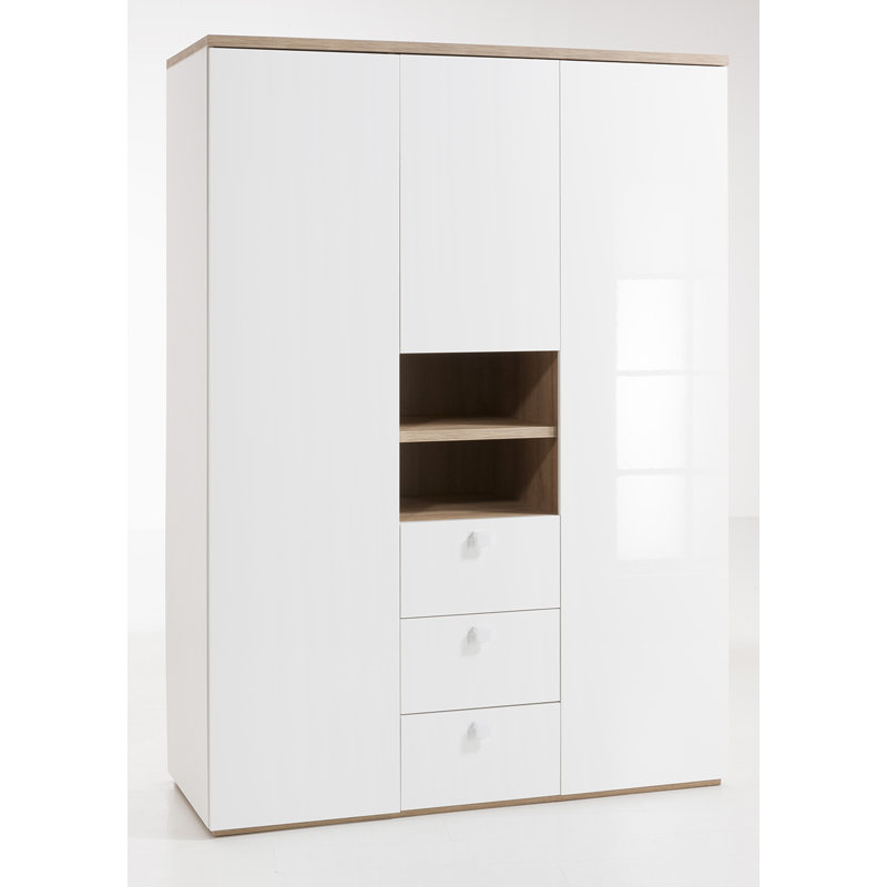 Globo 3 Door Manufactured Wood Wardrobe