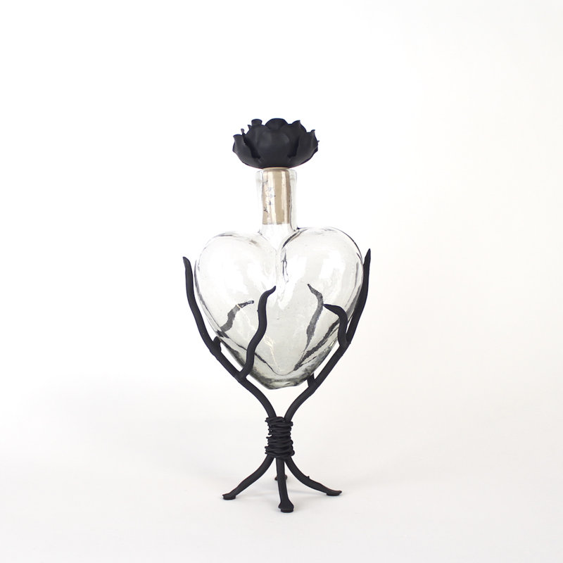 Bouteilles décoratives en verre anibar, H 10 po x l 5 po x P 3 po, Transparent