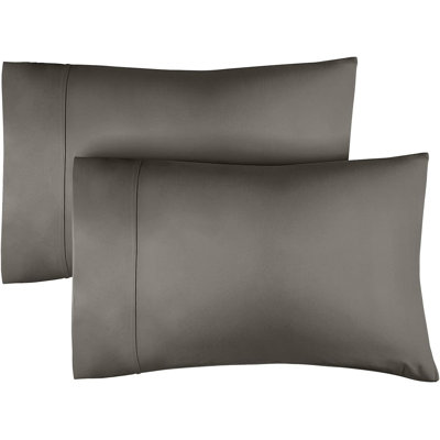 Ensemble de taies d'oreiller 100% coton, taies d'oreiller de luxe à densité de tissage 400 fils, doux et respirant, ensemble de 2