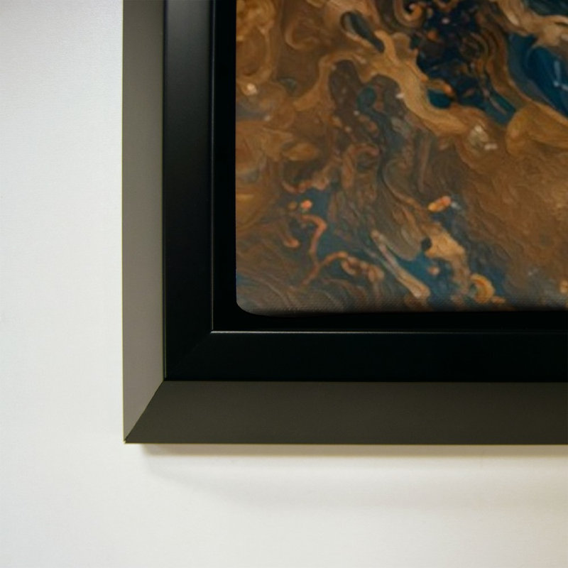 Matthew 3: 16. «Celestial Vision» par Mark Lawrence - impression sur toile, H 24 po x l 18 po, Cadre plat flottant, Black