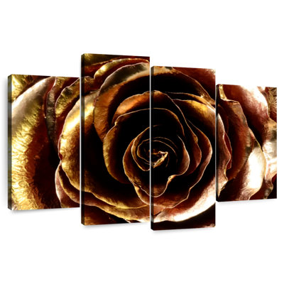 Rose Harnek peint en or