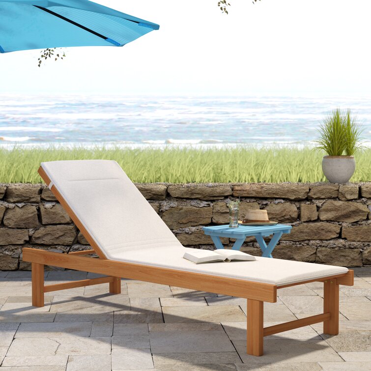Arnoult Outdoor Teak Chaise Lounge