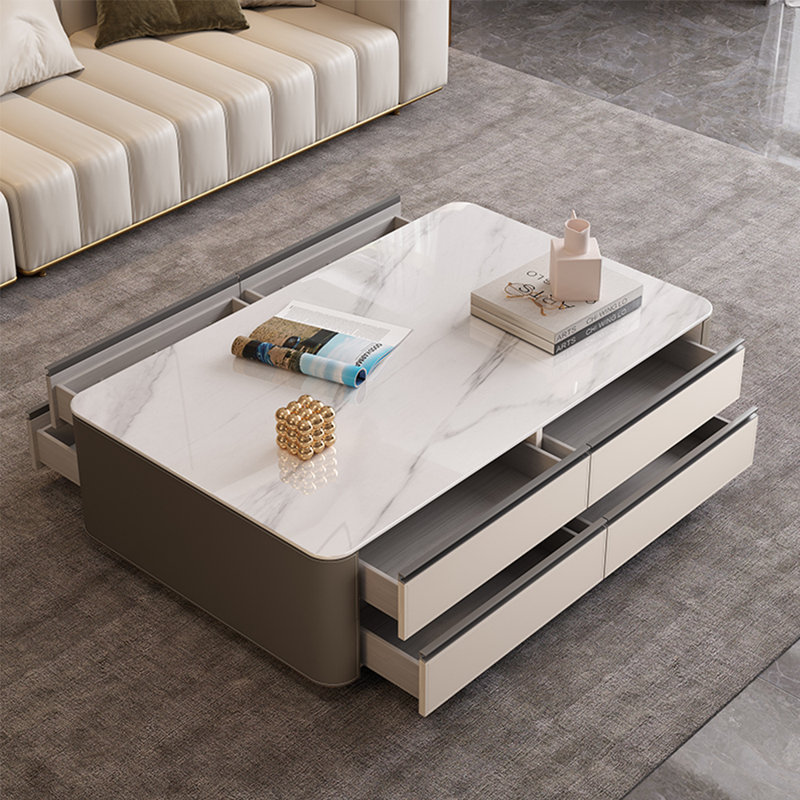 Table basse de salon de style moderne, H 15,75 po x L 62,99 po x l 35,43 po