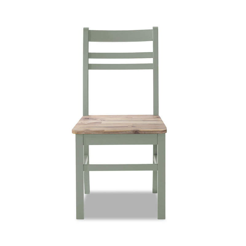 Bayou 48cm H Solid Wood Ladder Back Side Chair, Sage Green