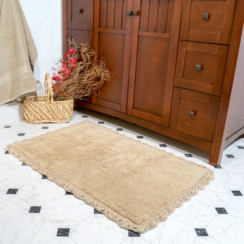 Ensemble de tapis de bain réversible 100% coton Fromma, Lin