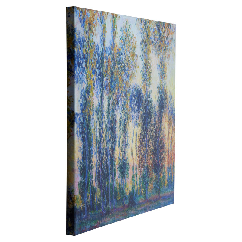 «Poplars at Giverny at Sunrise» par Claude Monet, reproduction d'art sur toile, H 8 po x l 10 po x P 2 po