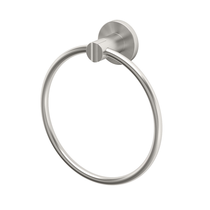 Channel Wall Mounted Towel Ring | Hand Towel Holder for Bathroom, Kitchen, Satin Nickel