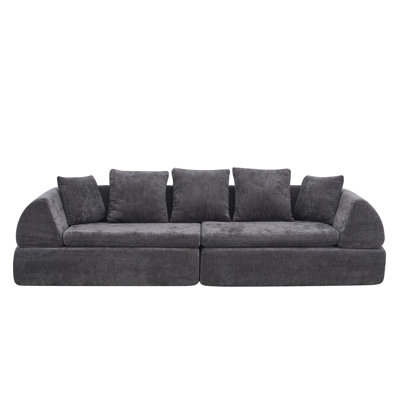 Cloud Modular Sectional Sofa - Shape Boneless Couch  & Deep Fluffy Seat