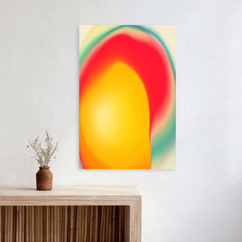«Vibrant Color Flow», reproduction d'art géométrique colorée abstraite, 24" H x 16" W