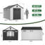 Remise de rangement en plastique avec plancher-124385841
