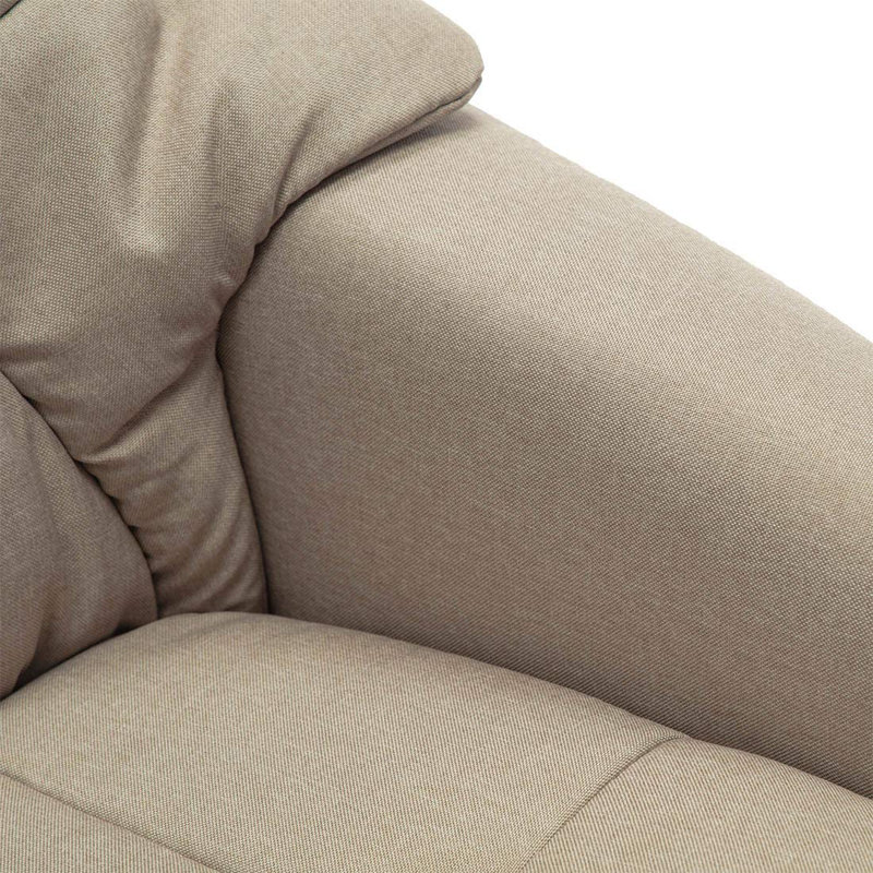 Gentilis 77cm Wide Swivel Ergonomic Recliner, Pumice, Brown