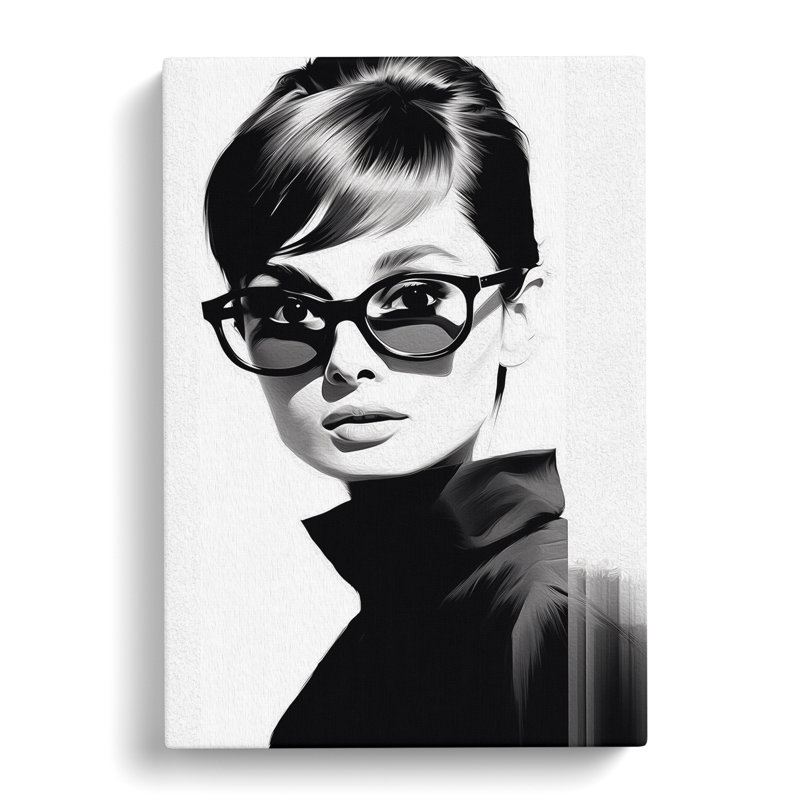Audrey Hepburn Line - Wrapped Canvas, 50cm H x 35cm W x 3cm D