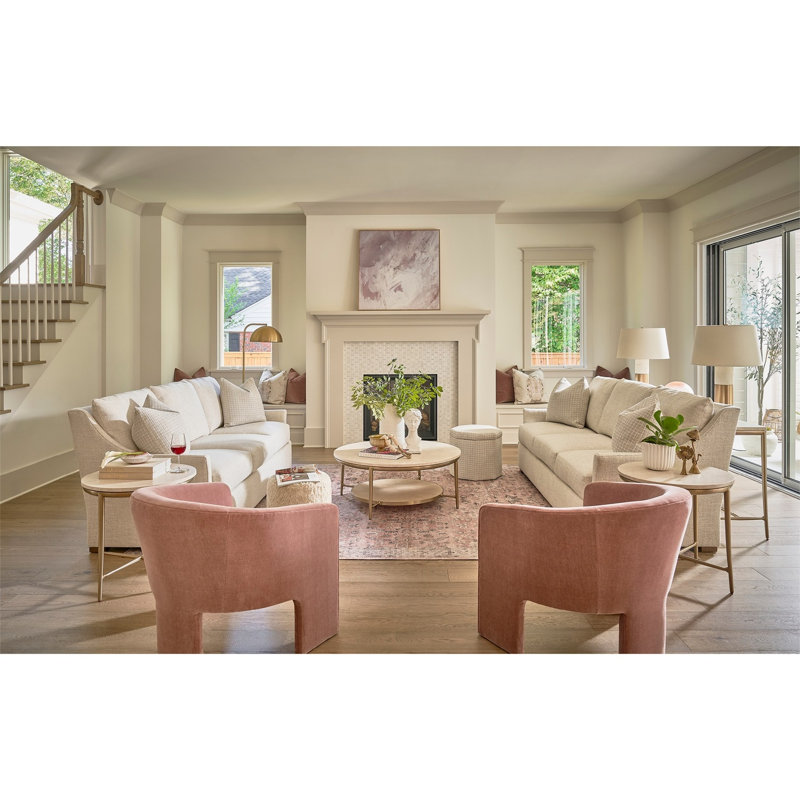 Henri Sofa in Monique Linen, 95'' Wide