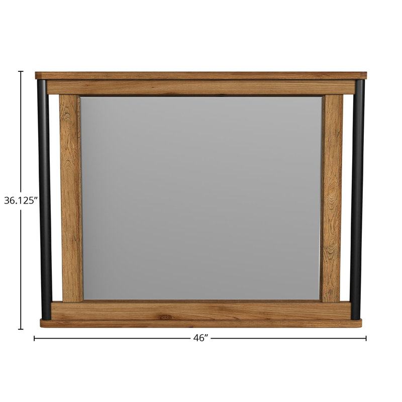 Miroir rectangulaire en hévéa Magee