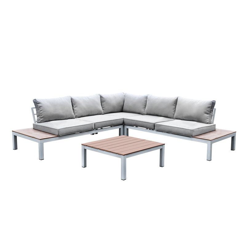 Ensemble de conversation modulaire 2 pièces avec coussins Nailwell