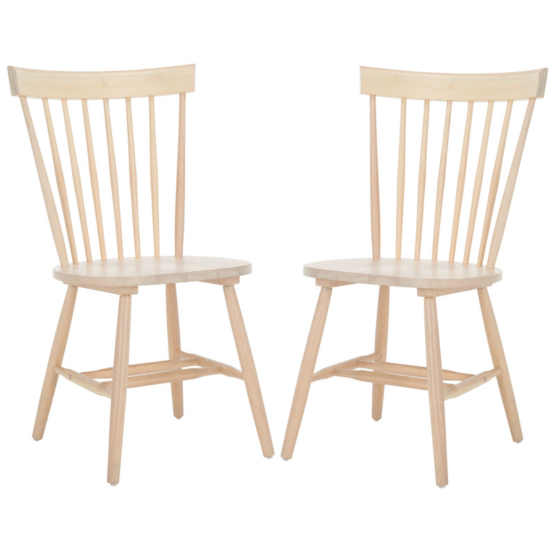 Matanna 17.3'' H Oak Solid Wood Side Chair, White Wash