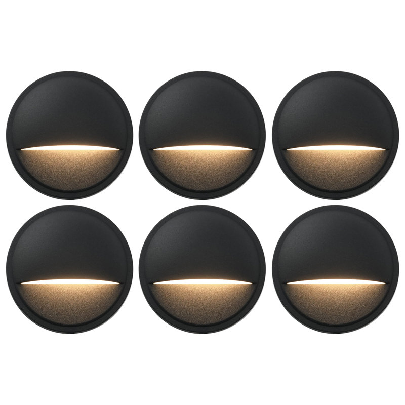 Black Low Voltage Integrated LED Metal Deck Light Pack