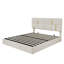 Ensemble de chambre à coucher 2 pièces, lit plateforme tapissier grand avec système de rangement hydraulique, repose-pieds avec pieds en métal-643050926