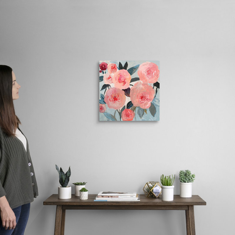 Corail, reproduction d’art sur toile, Toile tendue, H 16 po x l 16 po x P 1,25 po