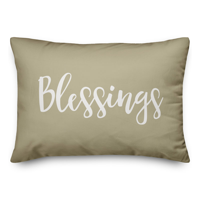  Blessings Lumbar Pillow, Beige
