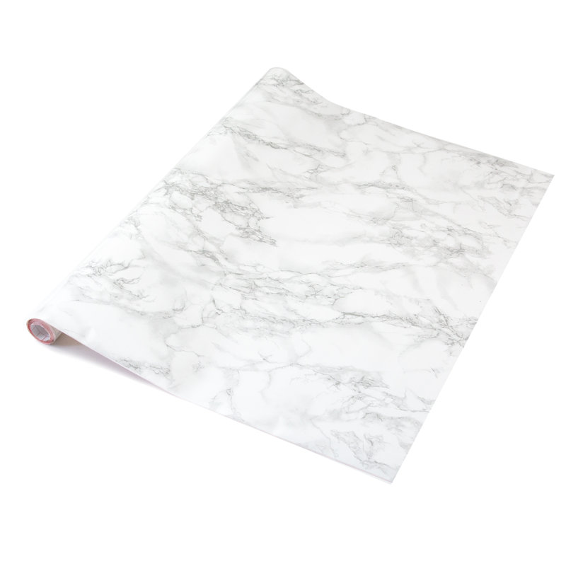 Neace 2m x 67.5cm Peel & Stick Wallpaper Roll, Marble Grey