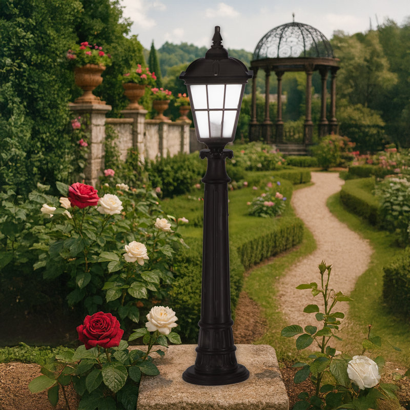 Lampe sur pied d'extérieur de style lanterne vintage de 39,4 po de hauteur
