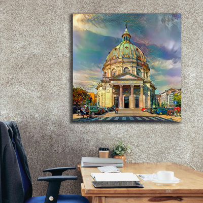 «Graffiti épique», «Copenhagen Danemark Frederiks Church» par Pierre Gavidia, impression sur toile tendue