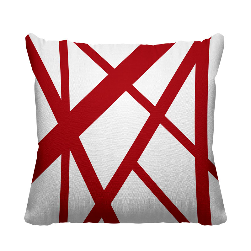 Shelly Outdoor Reversible Throw Pillow, Red, 15W" x 15H"