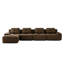 Canapé 4 places et repose-pieds mobile (brun)-2036807842
