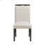 Table de salle à manger moderne avec finition brun et table d'appoint extensible avec chaises d'appoint beige-1512494431