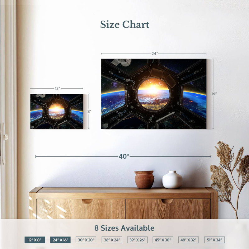 Oberle Space Station Earth View, 16" H x 24" W