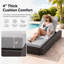   Chaise longue d'extérieur en osier PE avec dossier réglable avec coussin pour patio, jardin, bord de piscine-228984418