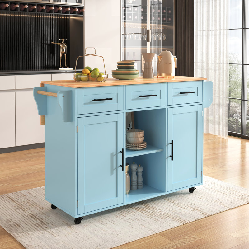 Kitchen Island, Blue