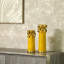 Alesea Handmade Ceramic Yellow Table Vase for Living Room Decoration, Modern Vase with Chunky Gold Design-572702881
