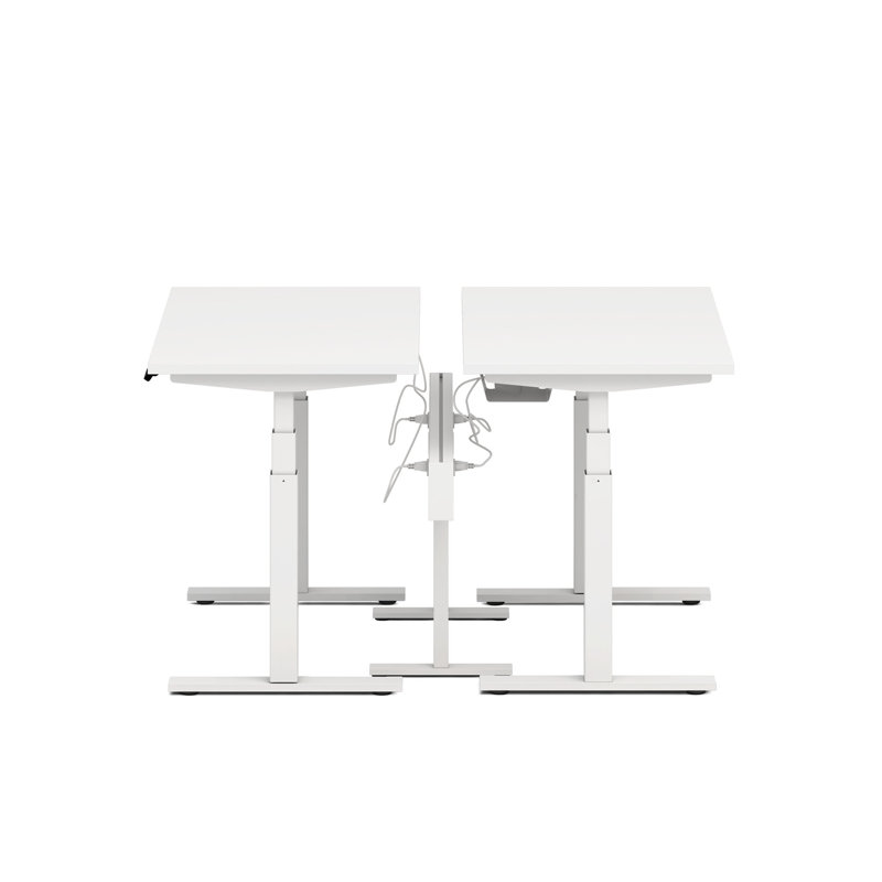 Bureau pour 2 perches Series L Series, H 50,5 po x l 58 po x P 47,25 po, Blanc