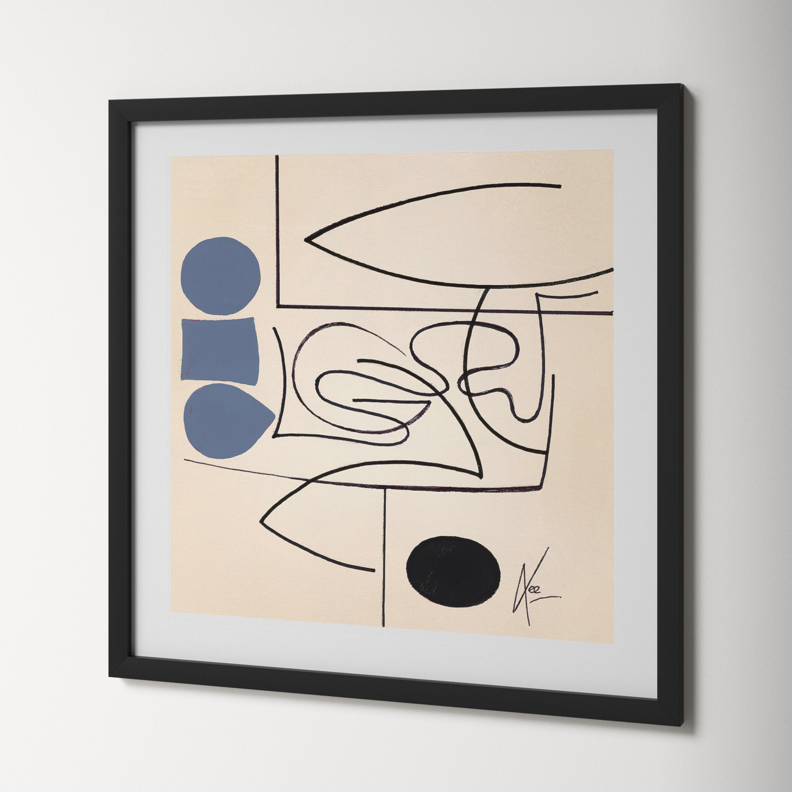 Reflection 2 by Lee Lessem, Black, 44" H x 44" W x 1.25" D