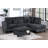 Contemporary Style 3Pc Sectional Set Right Arm Chaise Left Arm Sofa W/ USB Port Storage Ottoman Throw Pillow Wooden Legs Black Finish Primary Living Room-1929915195