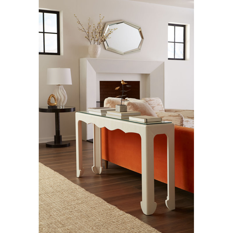 Gianna 55.5'' W Console Table, Sand White