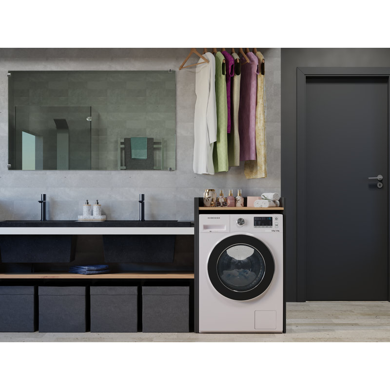 Gretel Bathroom Cabinet, Black/Oak