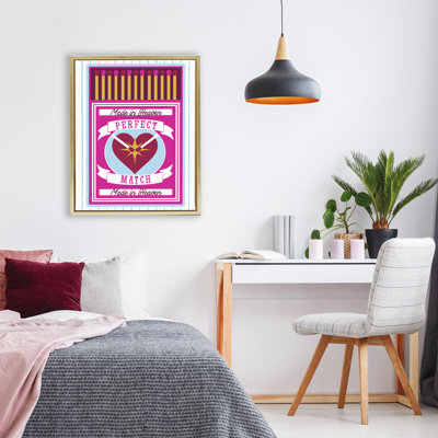 Cadre flottant «Perfect Match Made In Heaven» par Lil 'Rue