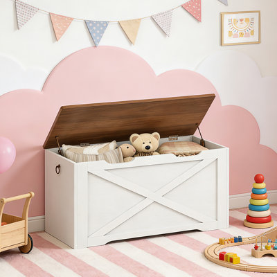 Banc de rangement 31,5 "avec rangement en bois