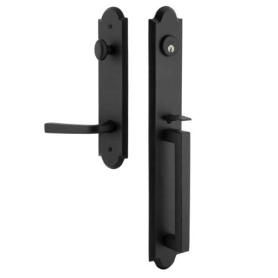 Ageless Iron Dome One-Piece Dummy Handleset with D-Grip with Dome Tall Plate and Lance Lever