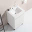 Trépied blanc 20 po avec lavabo en céramique