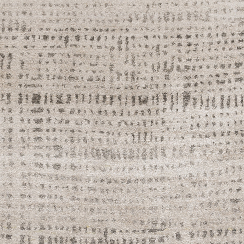 Tapis gris neutre noué à la main Conesville, Rectangle 9 pi x 13 pi