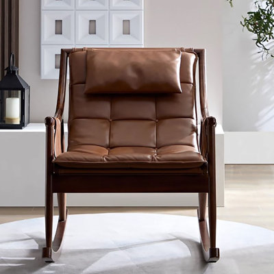 Italian light luxury retro simple rocking chair