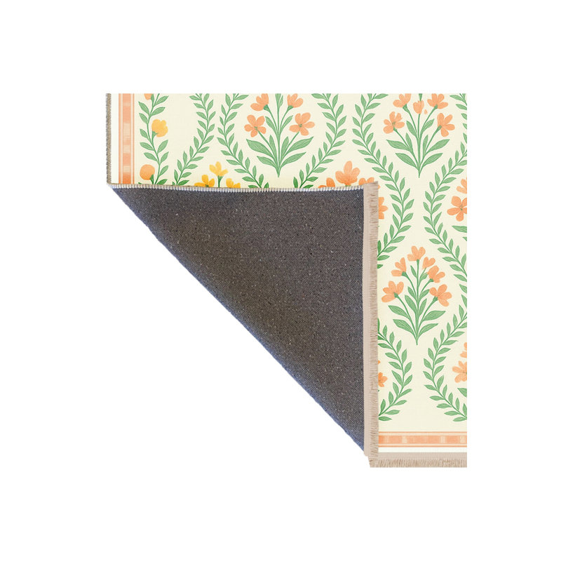 Tapis orange tissé lavable Mosso, 2'6" x 4'11"