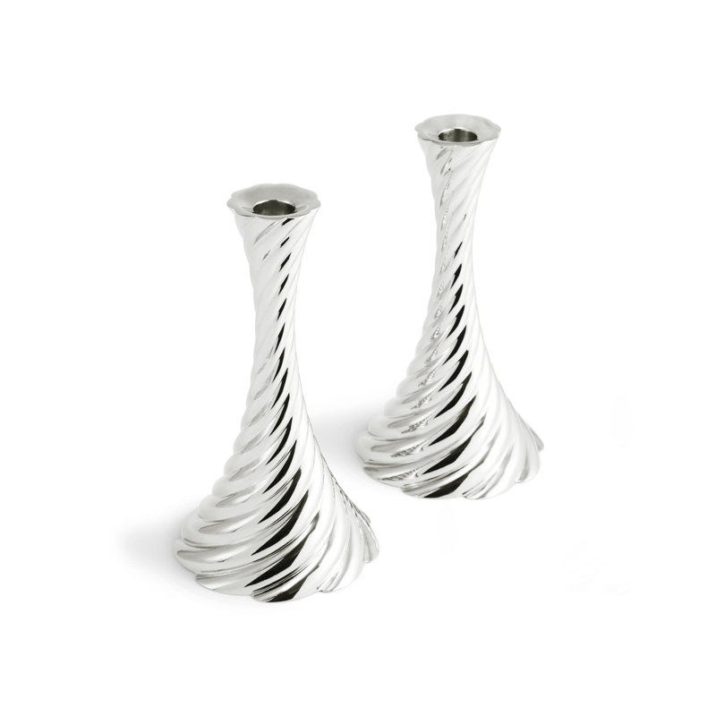Twist Candleholders, Silver