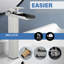 Robinet de lavabo pour salle de bain avec robinet à bec en nickel brossé