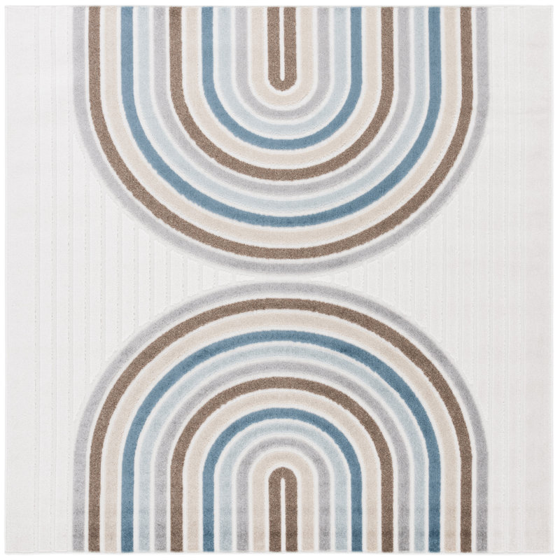 Tapis à motif géométrique Jhoana Performance, Carré 6 pi 7 po
