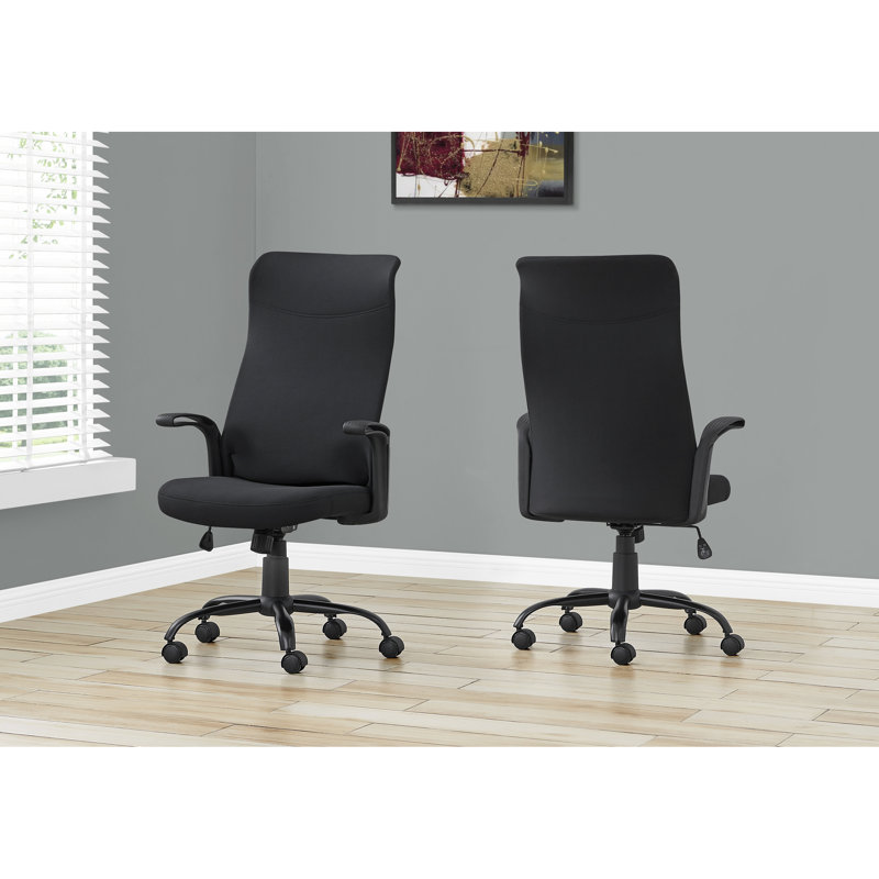 Chaise de bureau pivotante à hauteur réglable, filet noir, ergonomique pour bureau d'ordinateur, filet et métal, travail